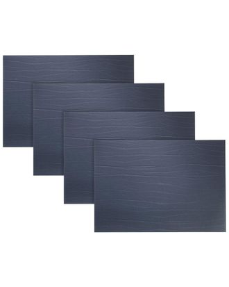 Fortessa Set Of 4 Strata Rectangle Leather Placemats