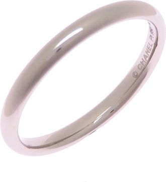 Chanel Platinum 950 Band Ring (Pre-Owned)