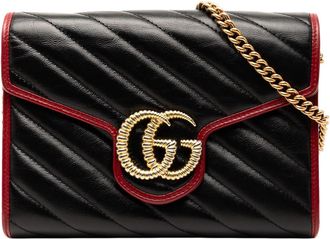 Gucci Pre-owned Gucci GG Marmont Matelasse Leather Torchon Wallet On Chain 573807.493075