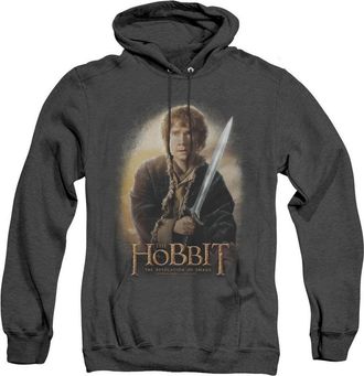 Gildan The Hobbit Bilbo And Sting Adult Heather Hoodie / Hooded Sweatshirt