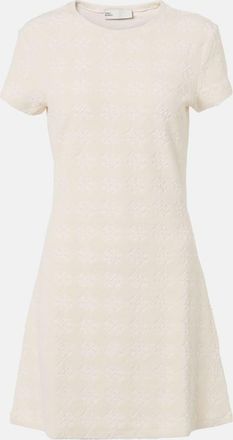 Tory Burch Abito corto in jacquard di spugna di cotone