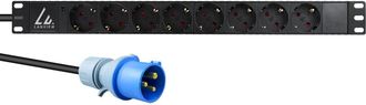OEM Regleta De Alimentaci&oacute;n Lanview De 19, Montaje En Rack De 1u, 16 A, 8 Tomas Schuko Tipo F, Cable De 3 M, Enchufe Iec De 16 A, Lvr-3miec-lic-sch8