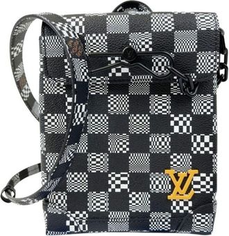Louis Vuitton Black White Shoulder Bag (Pre-Owned)