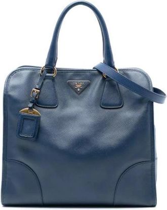 Prada Pre-owned Handbags, female, Blue, Size: ONE SIZE Pre-owned Vintage Handbag