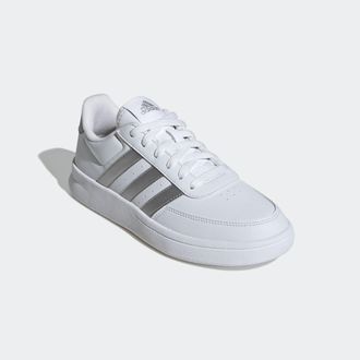 adidas Sneaker ADIDAS SPORTSWEAR BREAKNET 2.0, Damen, Gr. 38,5, weiss (cloud wei&szlig;, silber metallic, cloud wei&szlig;), Synthetik, Schuhe Sneaker