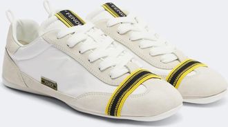 Fendi Wrap suede-trimmed sneakers