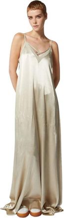 John Richmond Dames, Jurken, Beige, Maat: XS Satijn