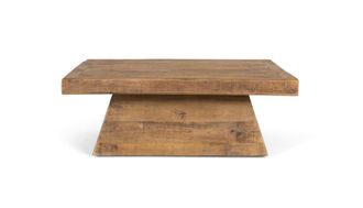 Giner&Colomer Mesa de centro cuadrada en madera maciza de mango, acabado natural