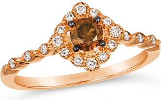Le Vian Ladies Euphoria Chocolate Rings set in 14K Strawberry Gold