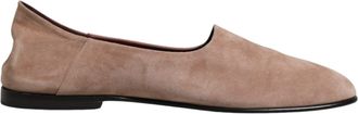 Dolce & Gabbana Beige Leather Suede Slip On Loafers Dress Mens Shoes