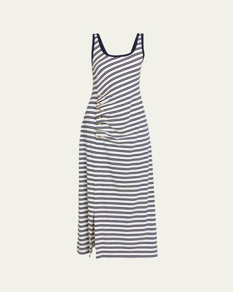SIMKHAI Becker Striped Cotton Jersey Maxi Dress