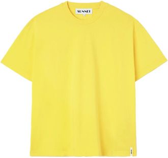 Sunnei Classic T-Shirt - Heren - T-shirts - Geel - M - Katoen - Tops