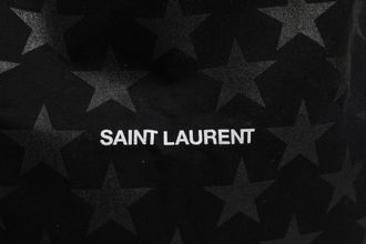 Saint Laurent Rive Droite Black Tote Womens With Star Print Tote Womens bag (Pre-Owned)