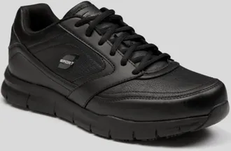 Skechers Mens Brise Slip Resistant Sneakers In Black