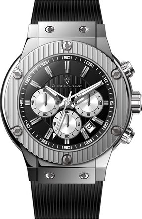 Christian Van Sant Mens Monarchy Black Dial Watch