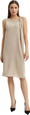 P.A.R.O.S.H. Panty 25 Jurk - Dames - Korte kleedjes - Beige - M - Polyester - Kleedjes