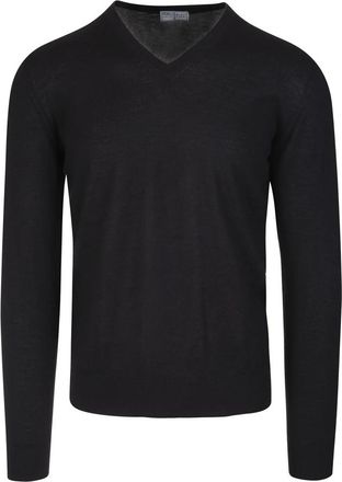 Fedeli Pull M.l. - Heren - Cashmere truien - Zwart - 6XL - Kasjmier - Truien & Vesten