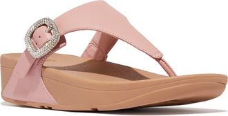 FitFlop Lulu Crystal Buckle Platform Flip Flop in Soft Blush at Nordstrom Rack, Size 11