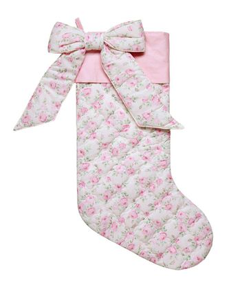 Peking Handicraft Quilted Printed Marcella Bow Stocking