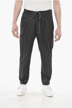 Paolo Pecora Twill Trousers With Single Pleat And Drawstring size 46