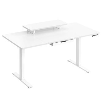 Vasagle Escritorio el&eacute;ctrico ajustable con soporte de color blanco nuve