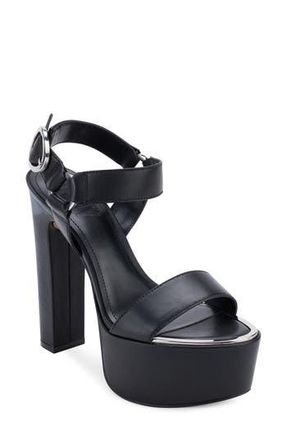DKNY Shila Ankle Strap Platform Sandal in Black at Nordstrom Rack, Size 9.5
