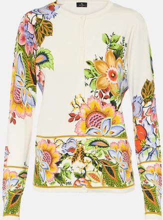 Etro Floral silk-blend top