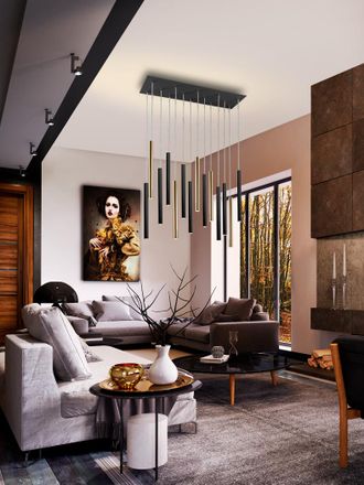Schuller Schuller Lighting - Lampara Varas Oro/negro 14l
