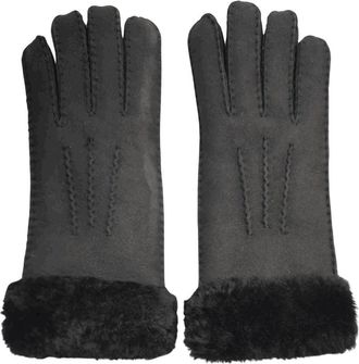 TruClothing Winter Warm Leather Gloves Suede Thick Plush Shearling Cuff