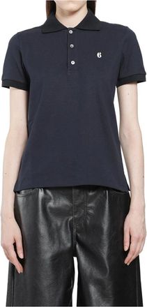 Maison Margiela Tops, Dames, Blauw, S, Katoen, Polo Shirt