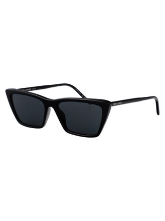Saint Laurent Womens Sunglasses Sl737 Mica Thin Black Acetate Black-Black-Black Black/black/black