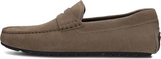 HUGO BOSS Schoenen, Heren, Bruin, 43 EU, Su&egrave;de, Bruine Su&egrave;de Loafers met Comfortabel Voetbed