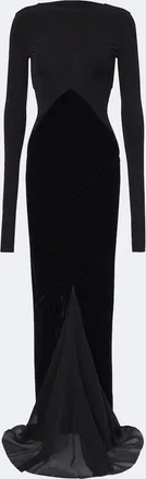 Rick Owens Combo tulle-trimmed gown