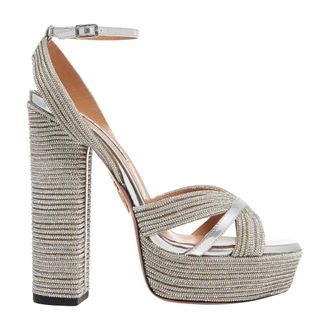 Aquazzura High Heel Sandals, female, Gray, Size: 9 1/2 US Ari Stiletto Sandals