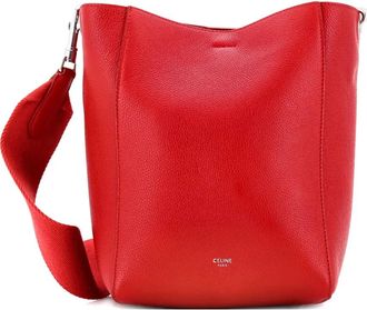 Celine Sangle Seau Bag Calfskin Small shoulder bag - Rood