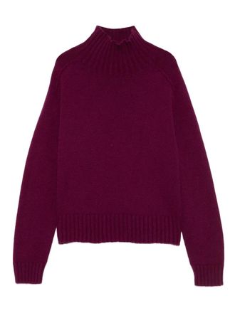Eric Bompard Maglione in cashmere a collo alto - Viola