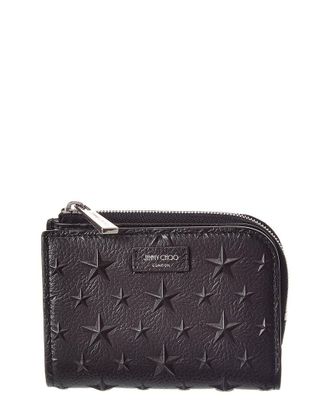 Jimmy Choo London Compact Zip Leather Wallet