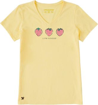 Life is good Crusher V-Neck T-Shirt