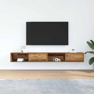 Berkfield Home TV Cabinets 2 pcs Old Wood 100x31x25.5 cm Engineered Wood in Brown