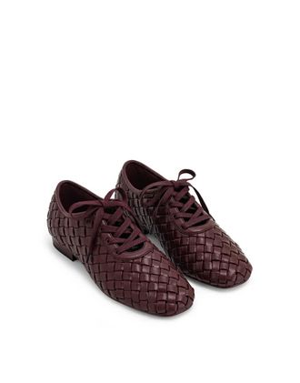 JW PEI Kayla - Scarpe stringate bordeaux intrecciate con fascette-Rosso