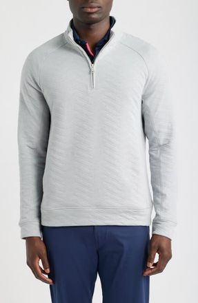 G/Fore Dunes Quilted Quarter-Zip Pullover in Nimbus Melange at Nordstrom, Size Xx-Large