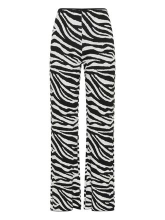 Maliparmi zebra-print straight trousers - Black