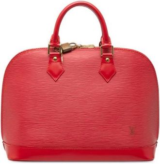 Louis Vuitton Pre-owned Alma PM - Dames - Vintage Handtas - Rood - ONE Size - Leer - Vintage
