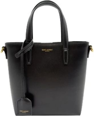 Saint Laurent Pre-owned Tote Bag - Dames - Vintage Shopper - Zwart - ONE Size - Leer - Vintage