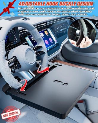 OEM Mesa Port&aacute;til Grande Para El Coche: Soporte Ajustable Para Port&aacute;til, Escritorio Y Bandeja, Mesa Para Coche Que Se Adapta A La Funda Del Volante