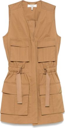 Chlo&eacute; Gilet in cotone - Marrone