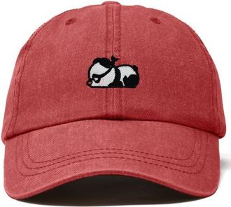 Dalix Pandit Panda Dad Cap in Washed Red at Nordstrom