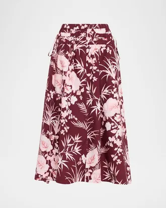 Cara Cara Meret Printed Midi Skirt