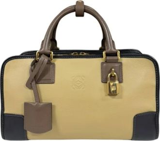 Loewe Pre-owned Handbags, female, Beige, Size: ONE SIZE Pre-owned Leather handbags