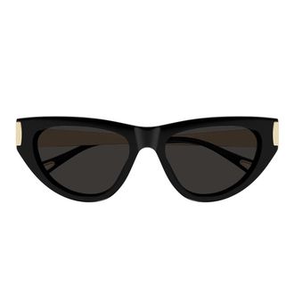 Chlo&eacute; Sunglasses Ch0350 S 001 Black Gold/Grey Women